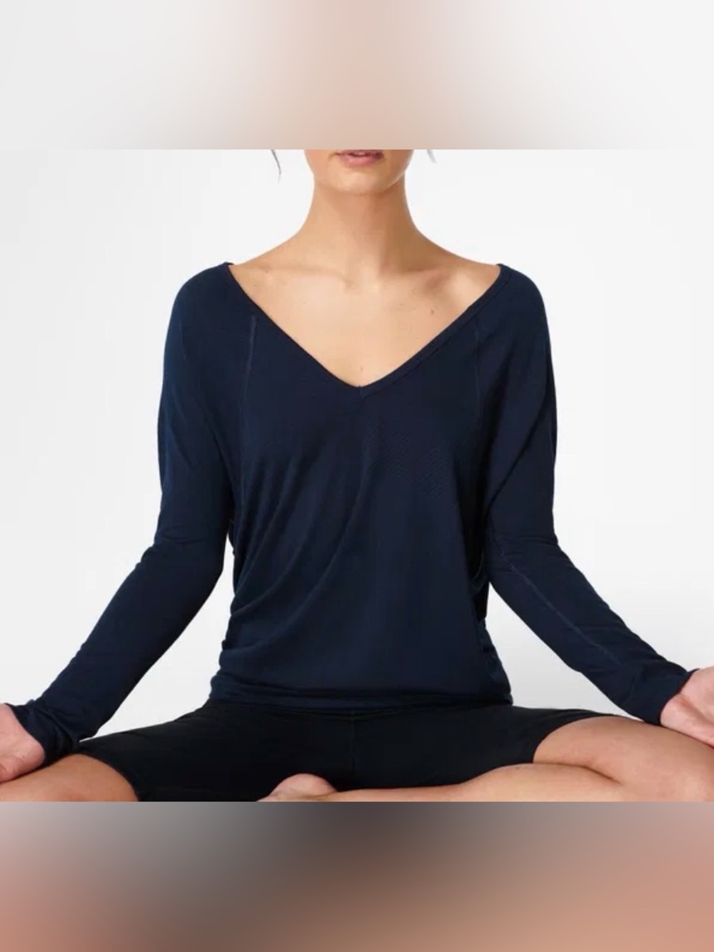 *4/$20* Sweaty Betty Mindful Seamless Reversible Sweater, sz S, see measurement